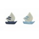 Set 2 paires de baguettes et 2 porte-baguettes - Bateaux