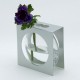 Vase en verre, cadre en aluminium