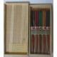 Set de 5  paires de baguettes assorties, 5 couleurs