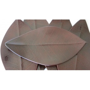 Assiettes "Feuilles" laquées (5)