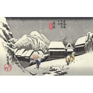 Ukiyoe - Xylographie "Paysage d'hiver"