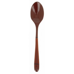 Cuillère à soupe en bois laqué rouge (3 couleurs)