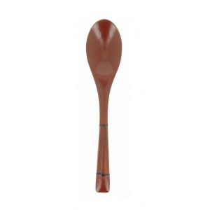 Cuillère à café en bois, laquée rouge