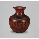 Vase en bois rond