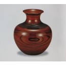 Vase en bois rond