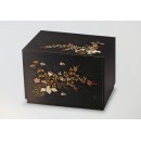 Mini coffret en bois laqué, 3 tiroirs