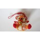 Eventail en bambou et chirimen, avec Nounours