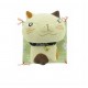 Chat en céramique, sur coussin
