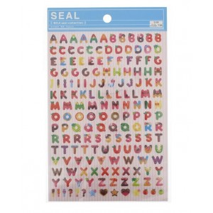 Seals (stickers) "Alphabet-Desserts"