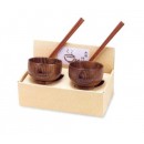 Set de 2 bols avec baguettes