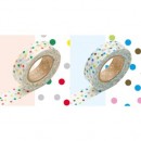 2 Masking Tapes Pois multicolores