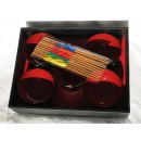 Set de 5 bols et 5 paires de baguettes japonaises