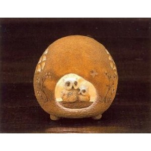 Lampe en céramique - Hiboux