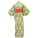 Kimono jaune bouton d'or et gris