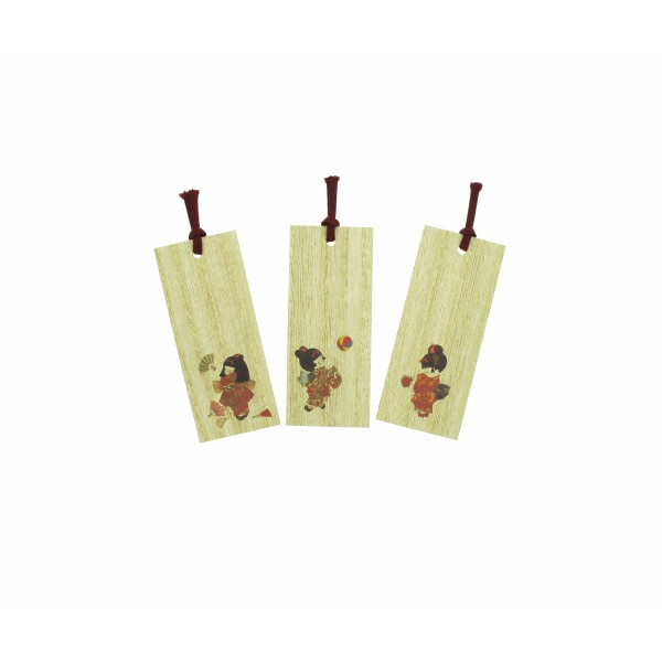 Marque-pages En Bois Avec Pompons - Lot De 5 Motifs Africains - Cadeaux Pour Lecteurs, Design Ethnique